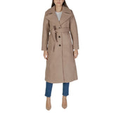 Vila Clothes Beige Polyester Coat - IT40|S