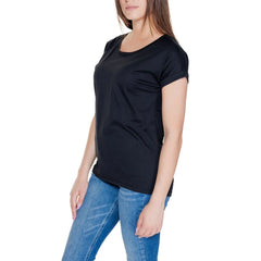 Vila Clothes Black Cotton T-Shirt - IT38|XS