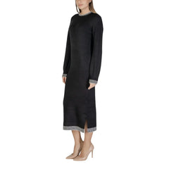 Vila Clothes Black Polyester Midi