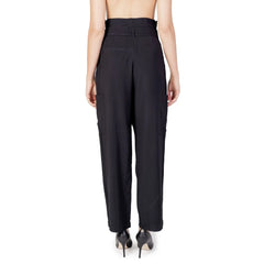 Vila Clothes Black Viscose Pant