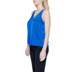 Vila Clothes Blue Polyester Top - IT36|XXS