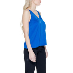 Vila Clothes Blue Polyester Top - IT36|XXS
