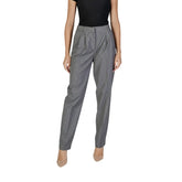 Vila Clothes Gray Polyester Pant - IT38|XS