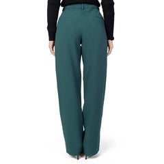 Vila Clothes Green Recycled Polyester Pant - IT36|XXS