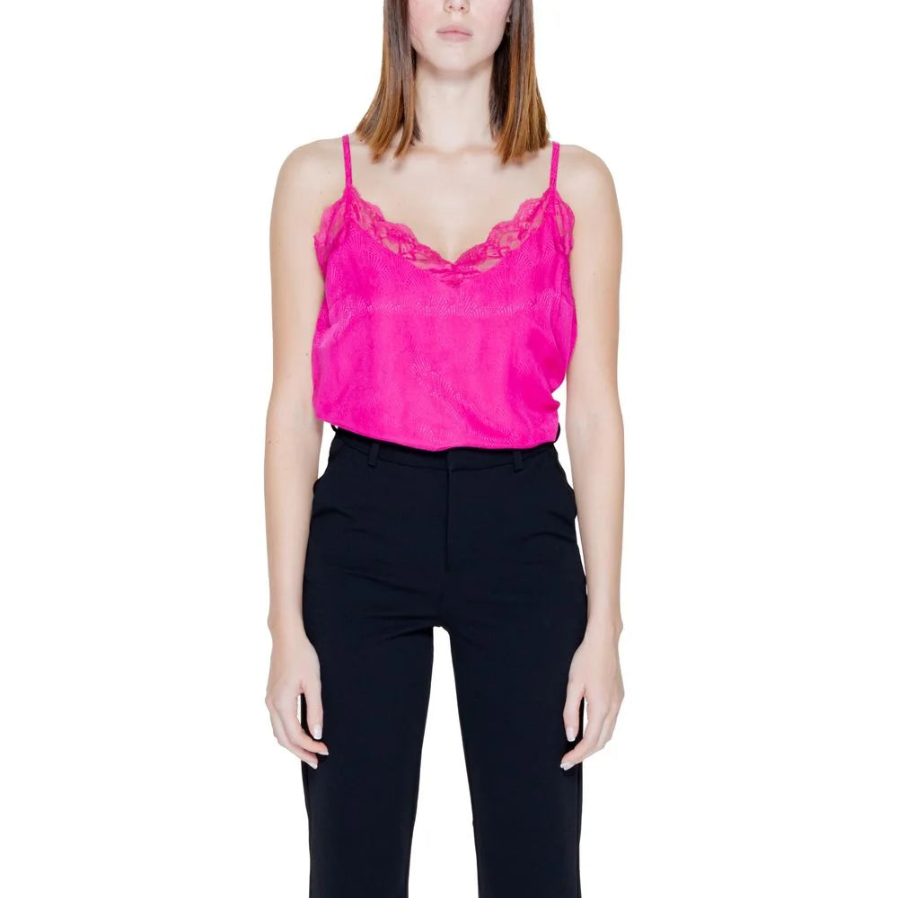 Vila Clothes Pink Viscose Tank Top - IT36|XXS