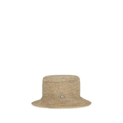 Vivienne Westwood Beige Raffia Bucket Hat - S