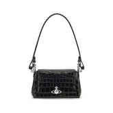 Vivienne Westwood Black Calf Leather Bos Taurus Handbag