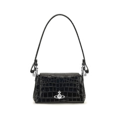 Vivienne Westwood Black Calf Leather Bos Taurus Handbag