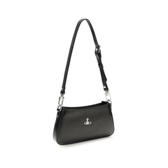 Vivienne Westwood Black Calf Leather Bos Taurus Shoulder Bag