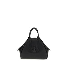 Vivienne Westwood Schwarze Kalbshaut Bos Taurus Schultertasche