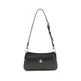 Vivienne Westwood Black Calf Leather Bos Taurus Shoulder Bag