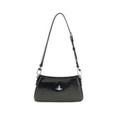 Vivienne Westwood Black Calf Leather Bos Taurus Shoulder Bag