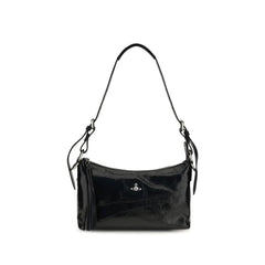 Vivienne Westwood Black Calf Leather Bos Taurus Shoulder Bag