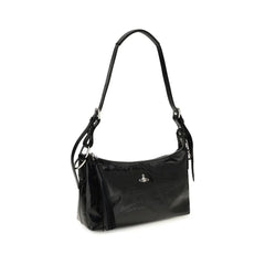 Vivienne Westwood Black Calf Leather Bos Taurus Shoulder Bag