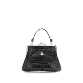 Vivienne Westwood Black Calf Leather Bos Taurus Shoulder Bag