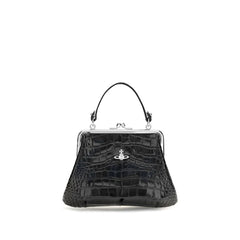 Vivienne Westwood Black Calf Leather Bos Taurus Shoulder Bag
