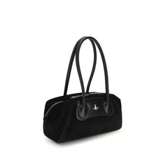 Vivienne Westwood Black Calf Leather Bos Taurus Shoulder Bag