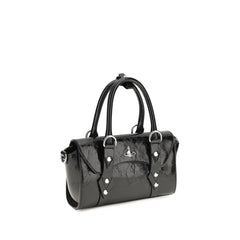 Vivienne Westwood Black Calf Leather Bos Taurus Shoulder Bag