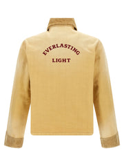 WALES BONNER Beige Cotton Denim Jacket - M