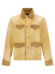 WALES BONNER Beige Cotton Denim Jacket - M