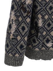 WALES BONNER Multicolor Merino Wool Cardigan - XL