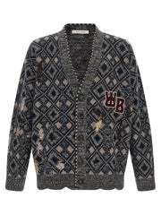 WALES BONNER Multicolor Merino Wool Cardigan - XL