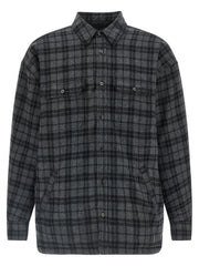 WILLY CHAVARRIA Gray Wool Full-Length Jacket