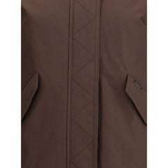 Woolrich Brown Cotton Full-Length Jacket - S