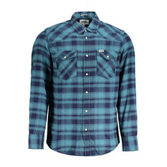 Wrangler Blue Cotton Shirt - Shirts