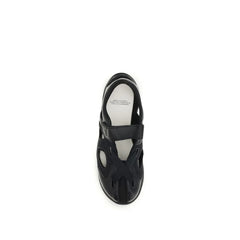 Y-3 Schwarze Kalbshaut Bos Taurus Sandalen