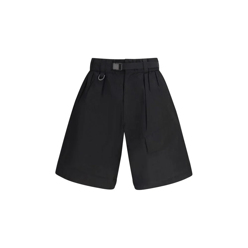 Y-3 Schwarze Baumwoll-Bermudas