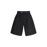 Y-3 Black Cotton Bermuda Shorts