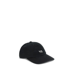 Y-3 Black Cotton Cap (Baseball Hat) - UNI