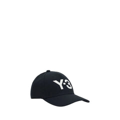 Y-3 Black Cotton Cap (Baseball Hat) - UNI