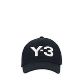 Y-3 Black Cotton Cap (Baseball Hat) - UNI