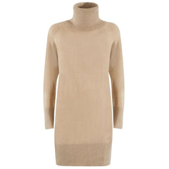 Yes Zee Beige Viscose Dress - Dresses