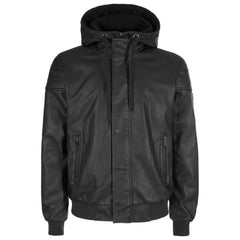 Yes Zee Black Polyethylene Men’s Jacket - Bomber Jackets