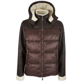 Yes Zee Brown Nylon Men’s Quilted Jacket - Puffer Jackets