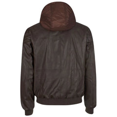 Yes Zee Brown Polyethylene Men’s Jacket - Bomber Jackets
