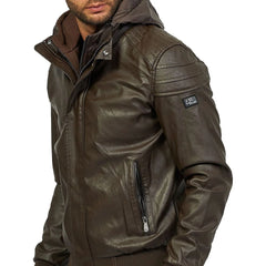 Yes Zee Brown Polyethylene Men’s Jacket - Bomber Jackets