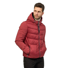 Yes Zee Red Nylon Men Jacket - M - Puffer Jackets