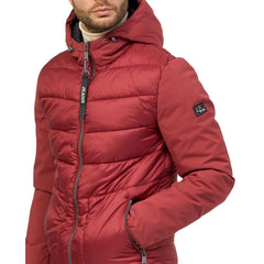 Yes Zee Red Nylon Men Jacket - M - Puffer Jackets