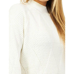 Yes Zee White Acrylic Women Sweater - Sweaters