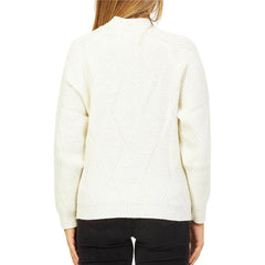 Yes Zee White Acrylic Women Sweater - Sweaters