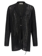 Yohji Yamamoto Black Linen Cardigan - 3