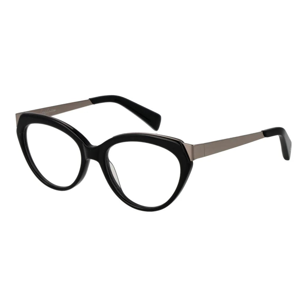 Yohji Yamamoto Black Unisex Glasses Frame - Eyeglasses