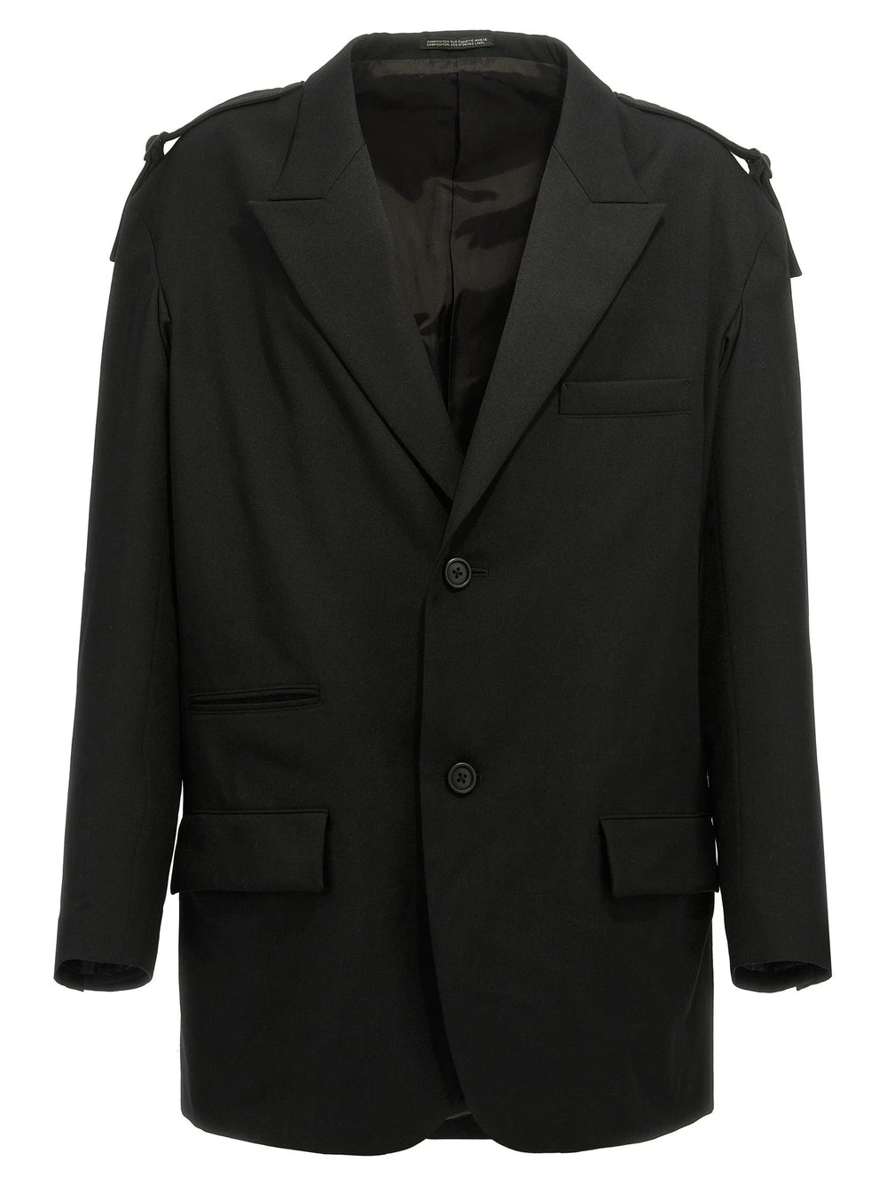 Yohji Yamamoto Black Wool Blazer - 3