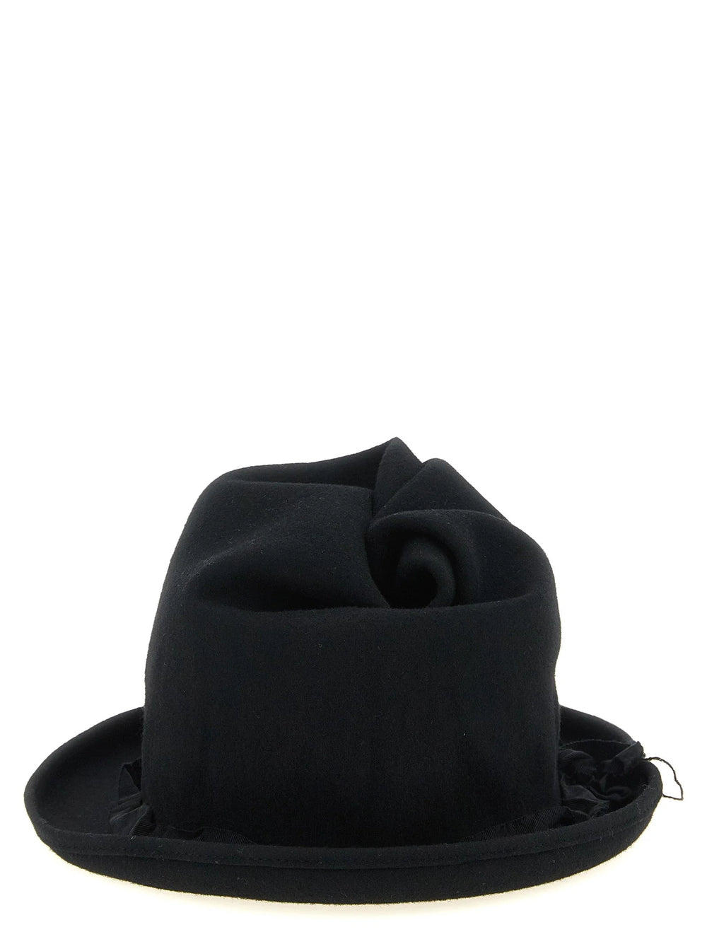 Yohji Yamamoto Black Wool Fedora