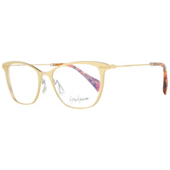 Yohji Yamamoto Gold Women Glasses Frame - Eyeglasses