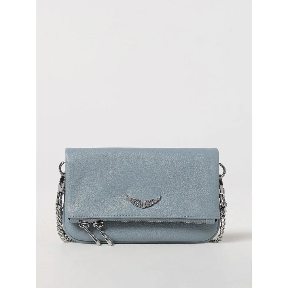 Zadig & Voltaire Blue Leather Clutch Bag